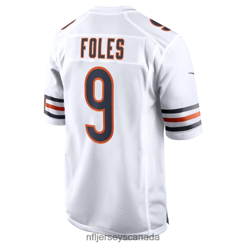 Men Chicago Bears Nick Foles Nike White Game Jersey Clothing NFL TBXFR61898