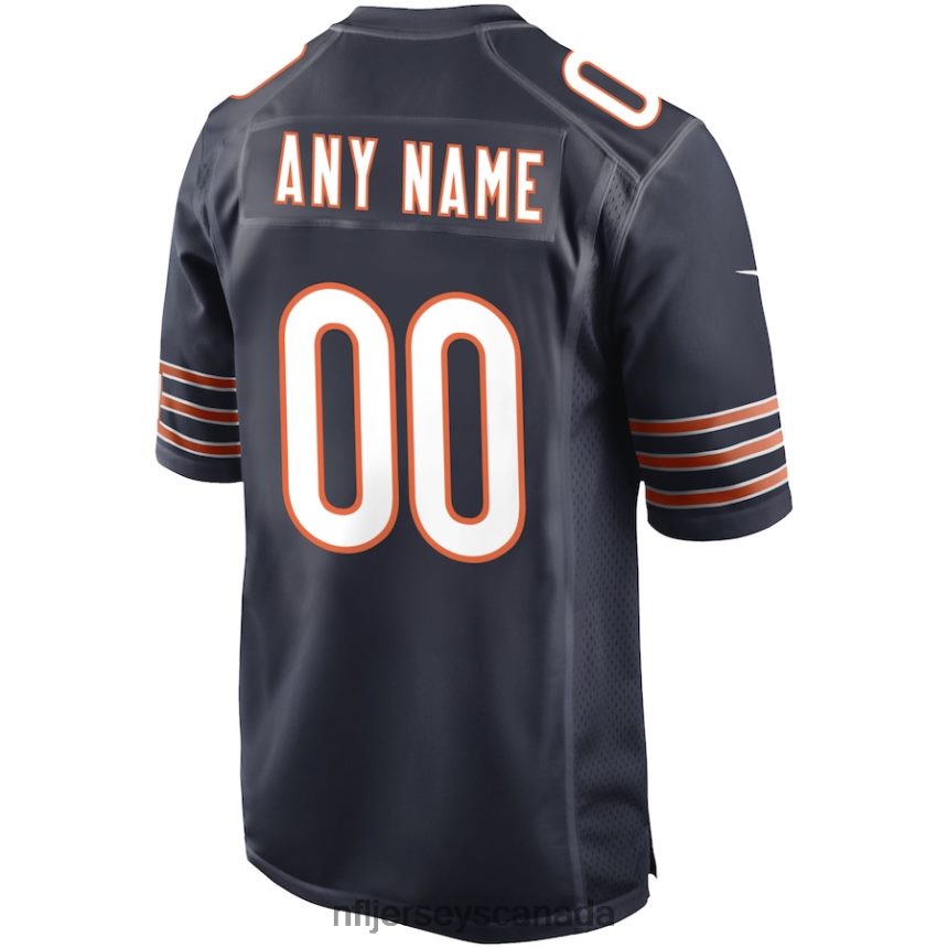 Men Chicago Bears Nike Navy Custom Game Jersey Clothing NFL TBXFR670