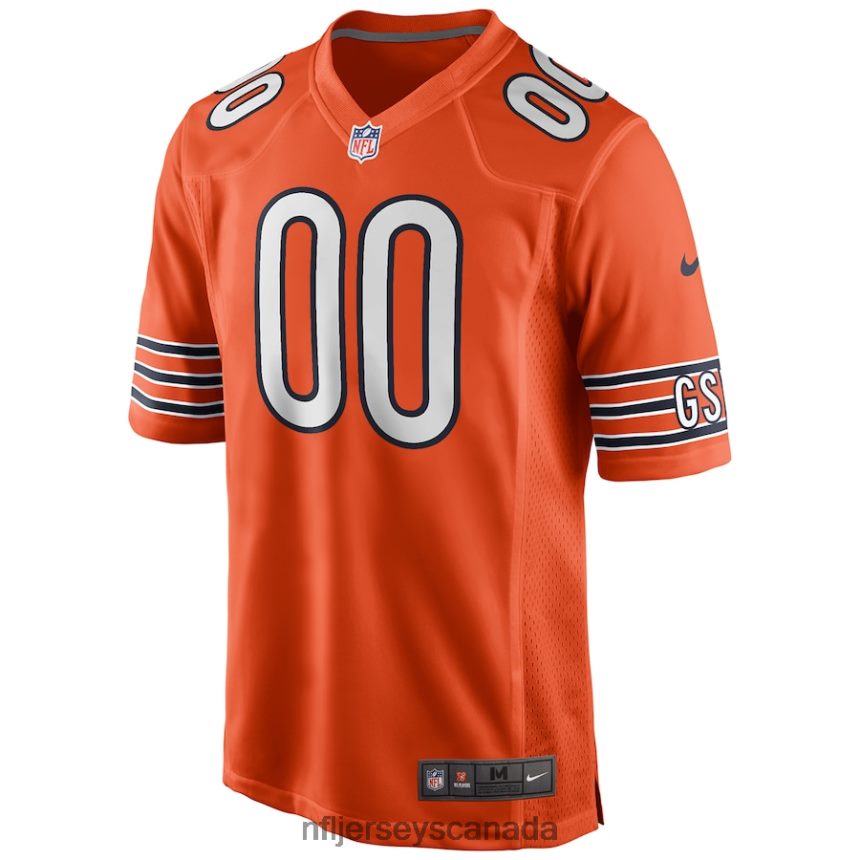 Men Chicago Bears Nike Orange Alternate Custom Game Jersey Clothing NFL TBXFR6202