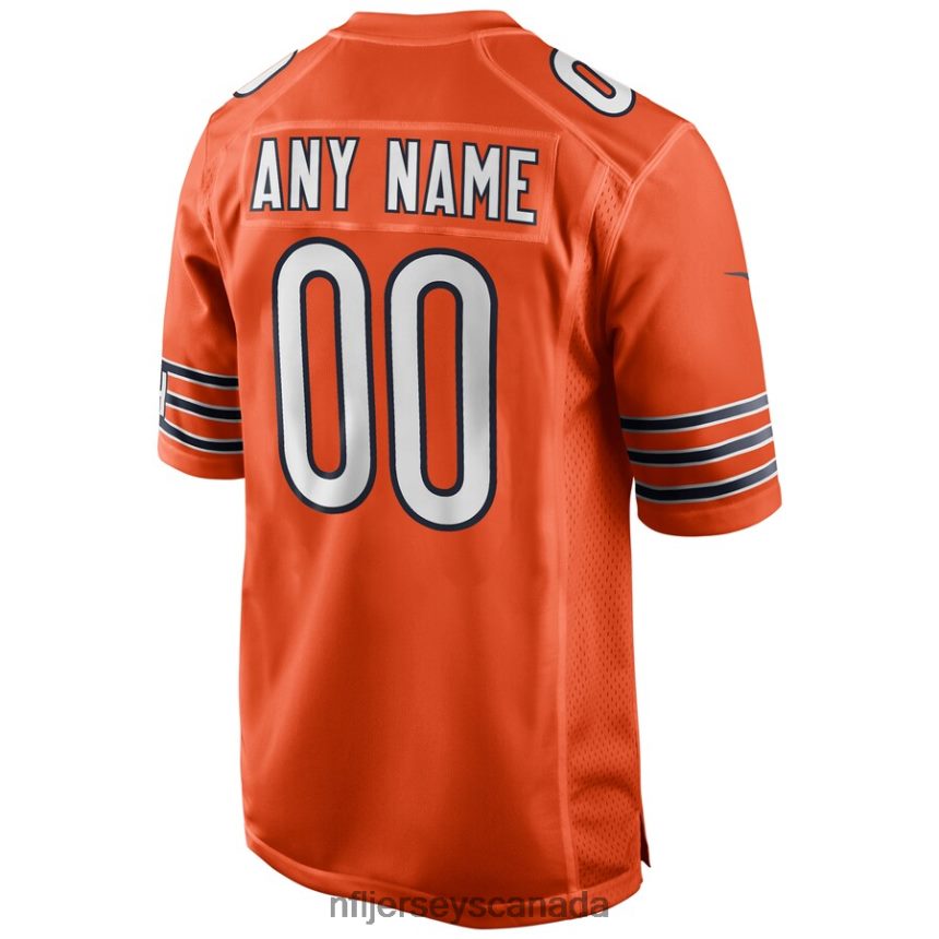Men Chicago Bears Nike Orange Alternate Custom Game Jersey Clothing NFL TBXFR6202