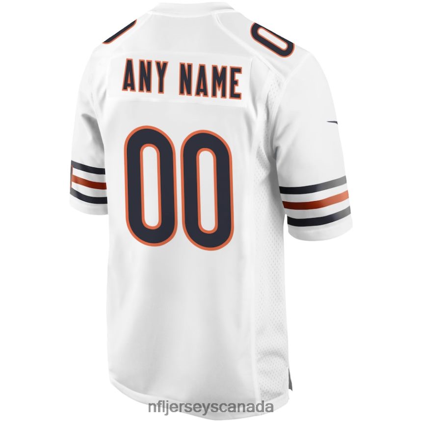 Men Chicago Bears Nike White Custom Game Jersey Clothing NFL TBXFR6491