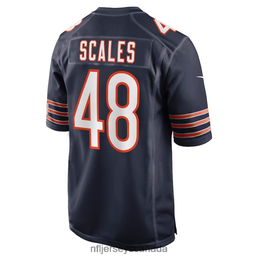 Men Chicago Bears Patrick Scales Nike Navy Game Jersey Clothing NFL TBXFR64345