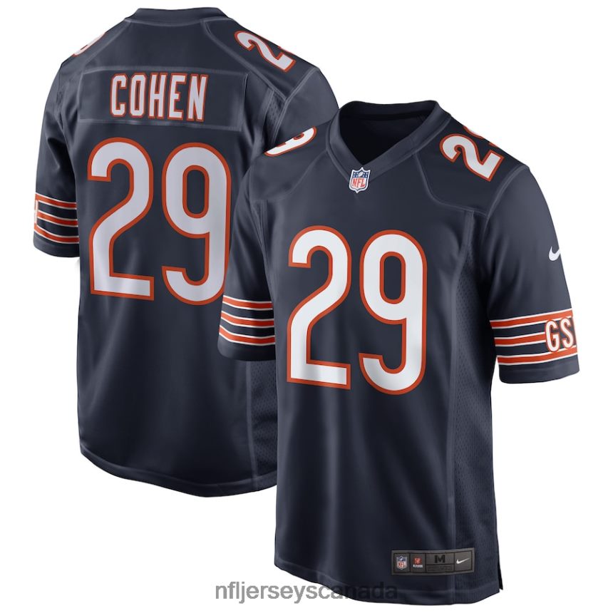 Men Chicago Bears Tarik Cohen Nike Navy Game Player Jersey Clothing NFL TBXFR64887