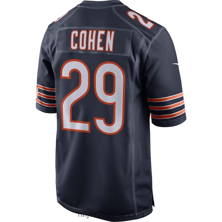 Men Chicago Bears Tarik Cohen Nike Navy Game Player Jersey Clothing NFL TBXFR64887