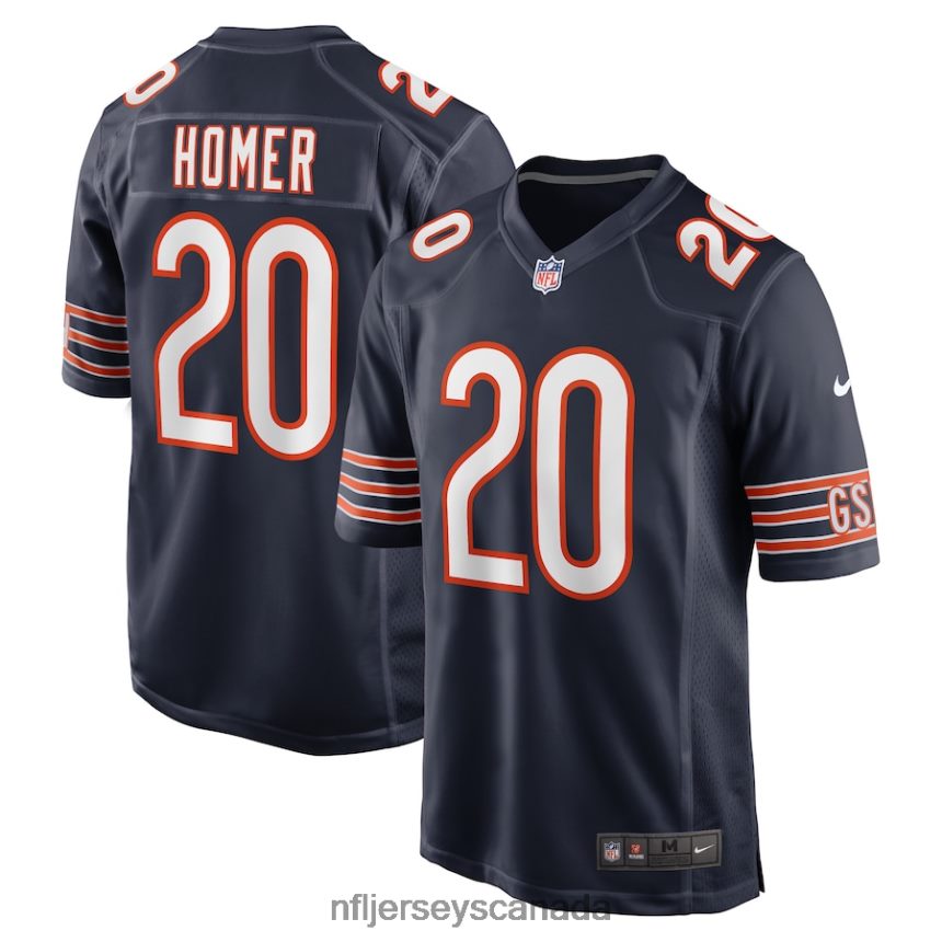 Men Chicago Bears Travis Homer Nike Navy Game Player Jersey Clothing NFL TBXFR6713
