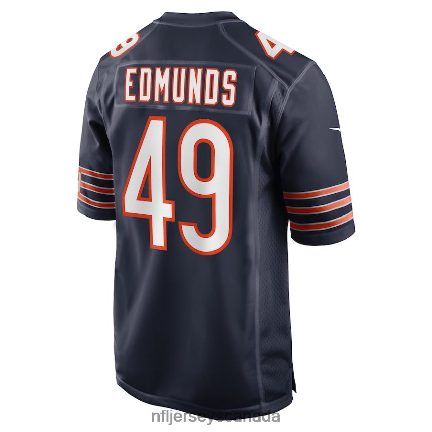 Men Chicago Bears Tremaine Edmunds Nike Navy Game Player Jersey Clothing NFL TBXFR61560