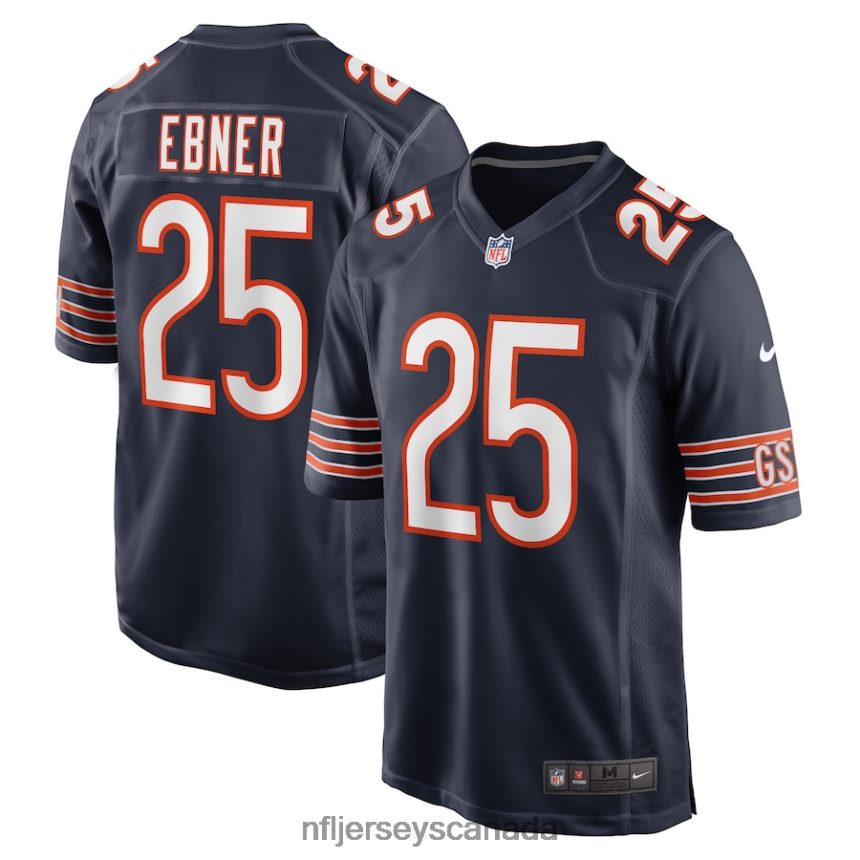 Men Chicago Bears Trestan Ebner Nike Navy Game Player Jersey Clothing NFL TBXFR63800