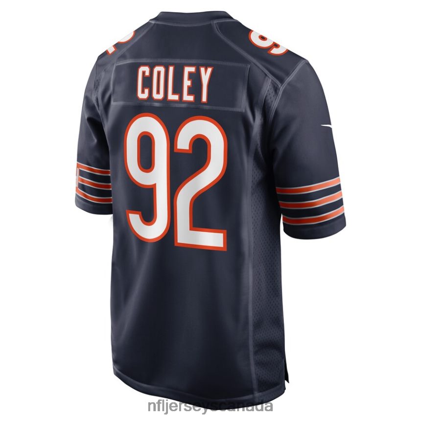 Men Chicago Bears Trevon Coley Nike Navy Game Player Jersey Clothing NFL TBXFR66286