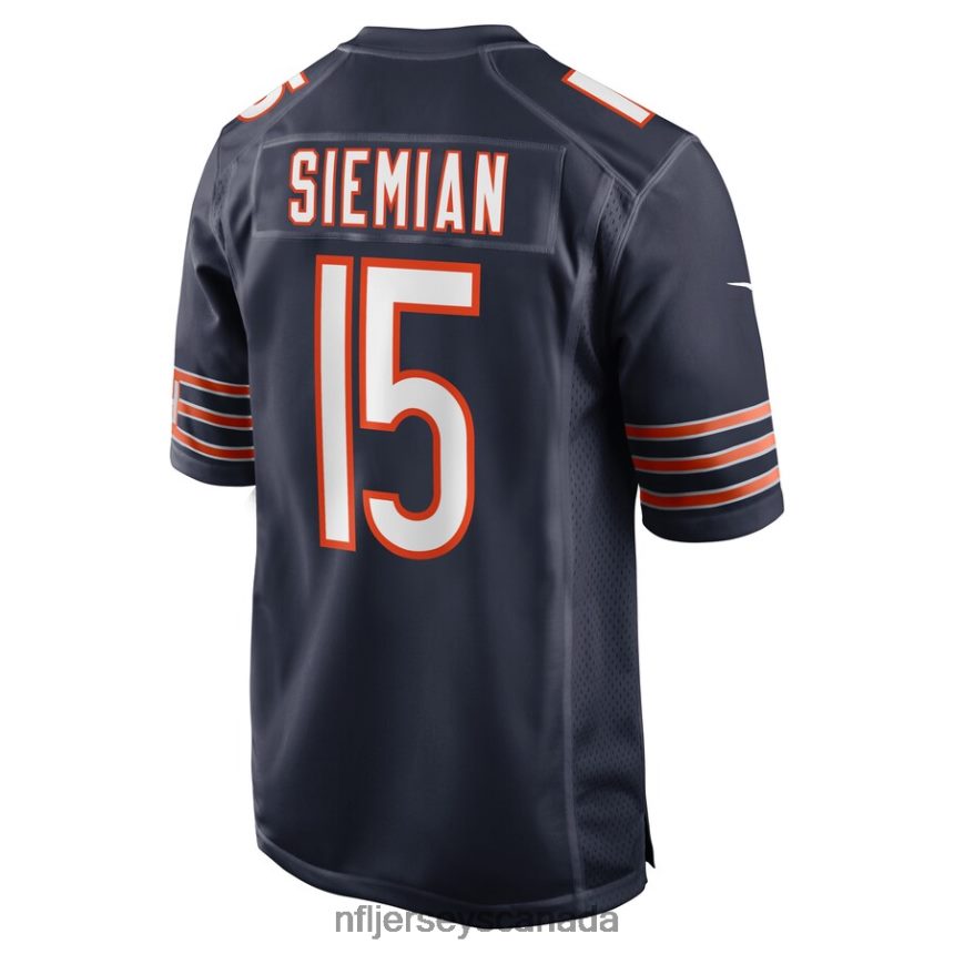 Men Chicago Bears Trevor Siemian Nike Navy Game Player Jersey Clothing NFL TBXFR64369