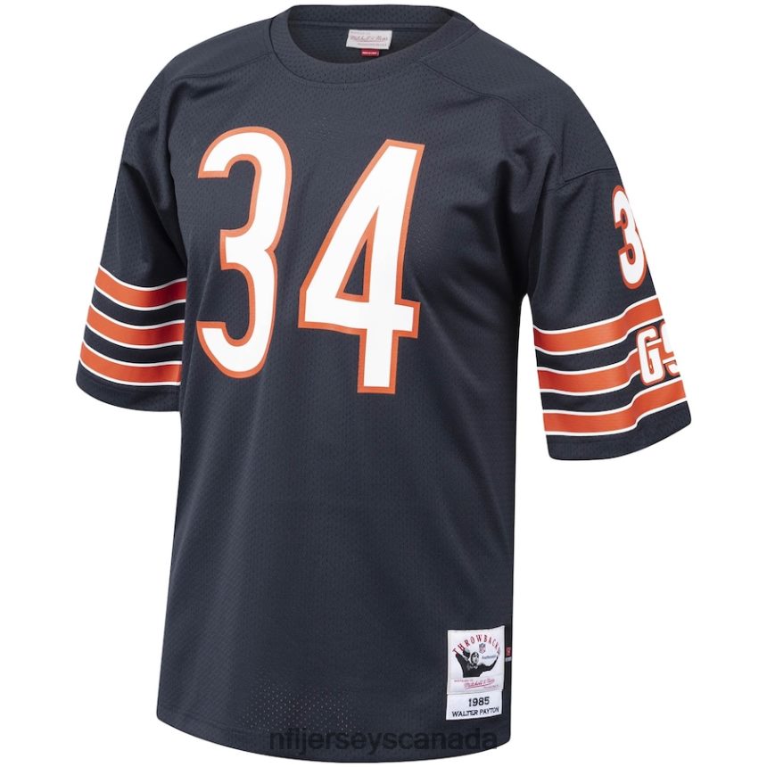 Men Chicago Bears Walter Payton Mitchell  Ness Navy 1985 Authentic Throwback Retired Player Jersey Clothing NFL TBXFR62689