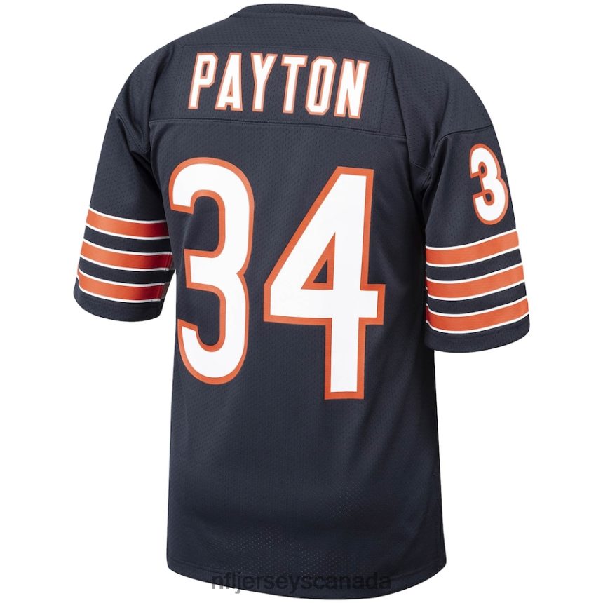Men Chicago Bears Walter Payton Mitchell  Ness Navy 1985 Authentic Throwback Retired Player Jersey Clothing NFL TBXFR62689