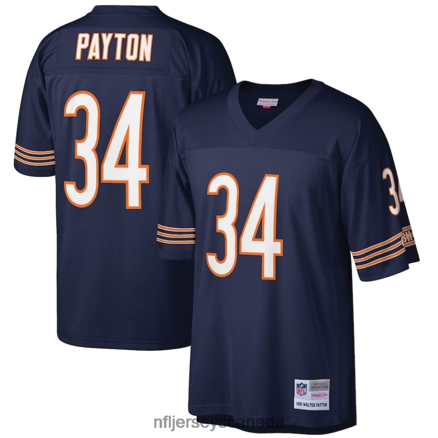 Men Chicago Bears Walter Payton Mitchell  Ness Navy Big  Tall 1985 Retired Player Replica Jersey Clothing NFL TBXFR6985