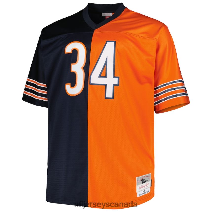 Men Chicago Bears Walter Payton Mitchell  Ness Navy/Orange Big  Tall Split Legacy Retired Player Replica Jersey Clothing NFL TBXFR61569