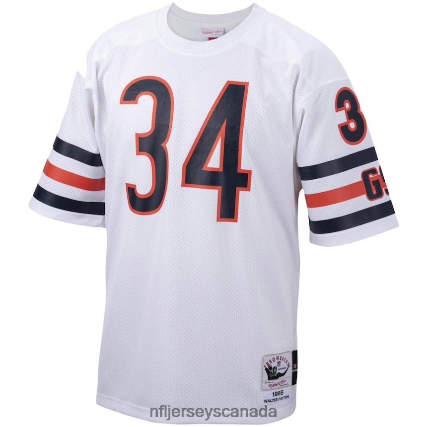 Men Chicago Bears Walter Payton Mitchell  Ness White Big  Tall 1985 Retired Player Replica Jersey Clothing NFL TBXFR61537