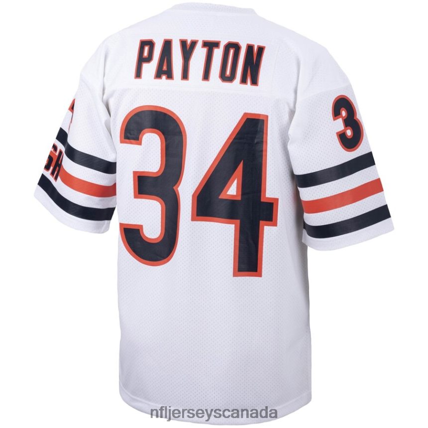 Men Chicago Bears Walter Payton Mitchell  Ness White Big  Tall 1985 Retired Player Replica Jersey Clothing NFL TBXFR61537