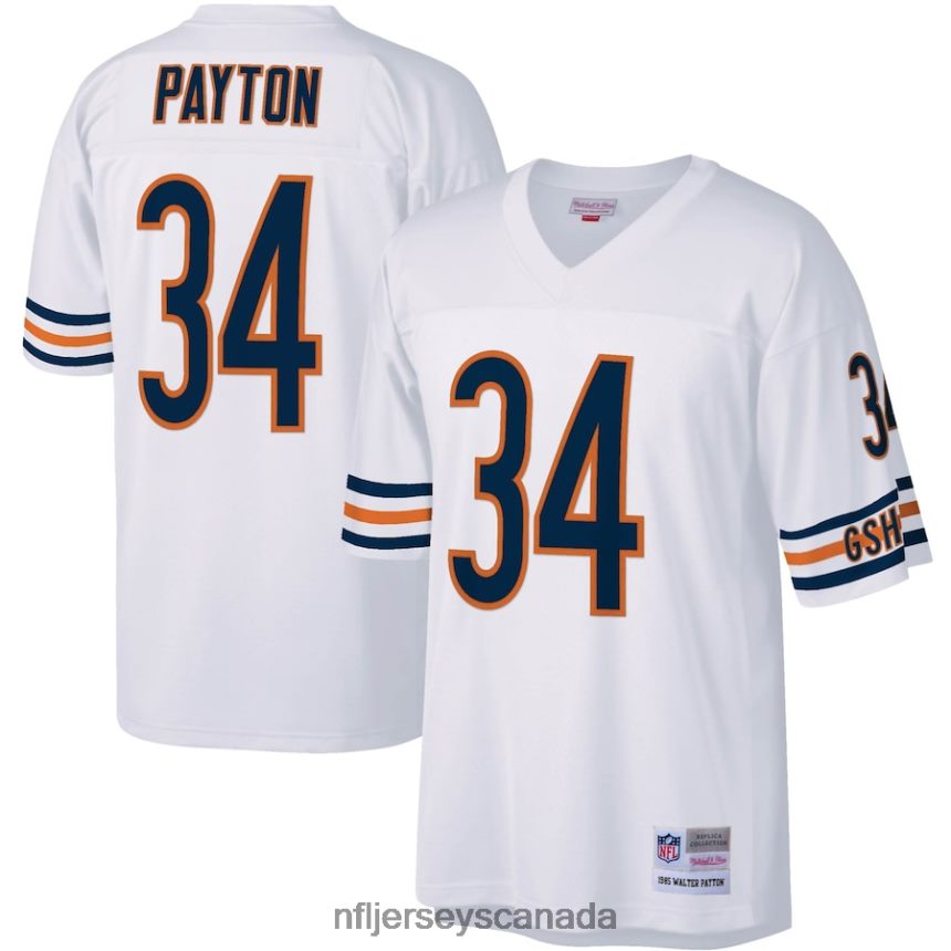 Men Chicago Bears Walter Payton Mitchell  Ness White Legacy Replica Jersey Clothing NFL TBXFR61710