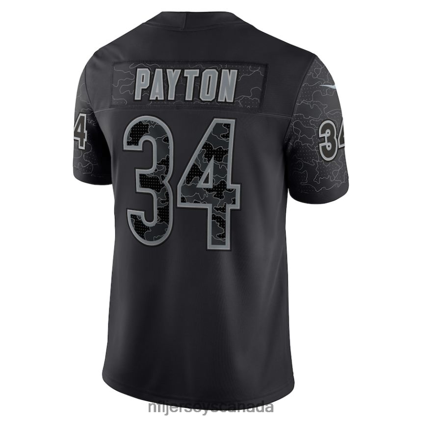 Men Chicago Bears Walter Payton Nike Black Retired Player RFLCTV Limited Jersey Clothing NFL TBXFR62179