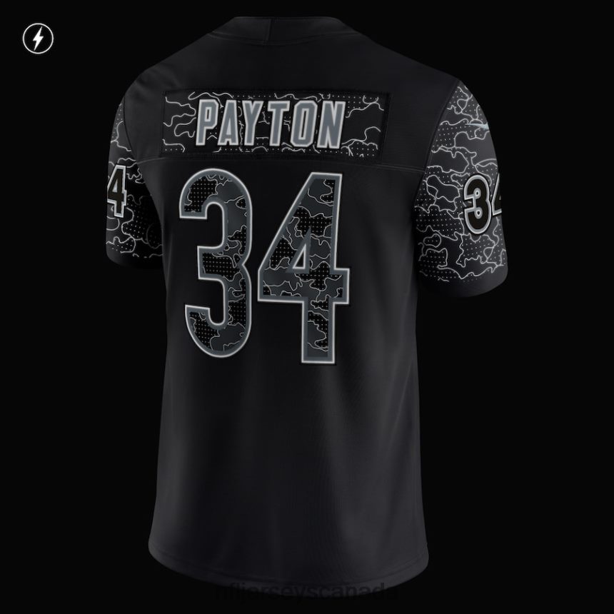 Men Chicago Bears Walter Payton Nike Black Retired Player RFLCTV Limited Jersey Clothing NFL TBXFR62179