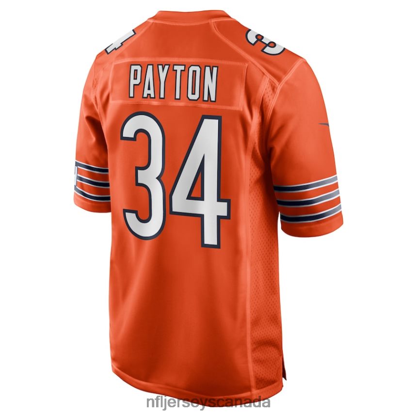 Men Chicago Bears Walter Payton Nike Orange Retired Player Jersey Clothing NFL TBXFR6430
