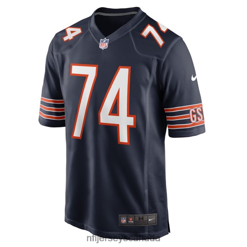 Men Chicago Bears Zachary Thomas Nike Navy Game Player Jersey Clothing NFL TBXFR66168