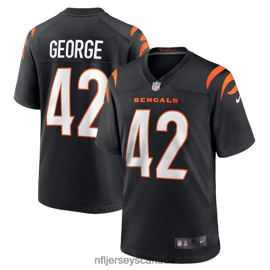 Men Cincinnati Bengals Allan George Nike Black Game Player Jersey Clothing NFL TBXFR64522
