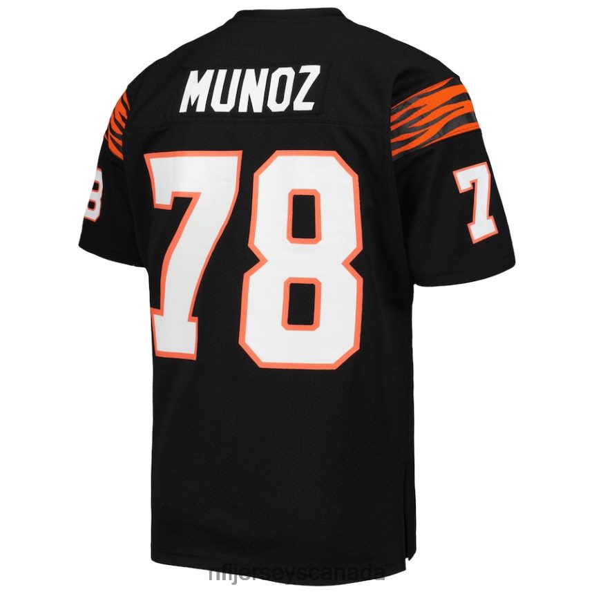 Men Cincinnati Bengals Anthony Munoz Mitchell  Ness Black 1981 Authentic Retired Player Jersey Clothing NFL TBXFR62695