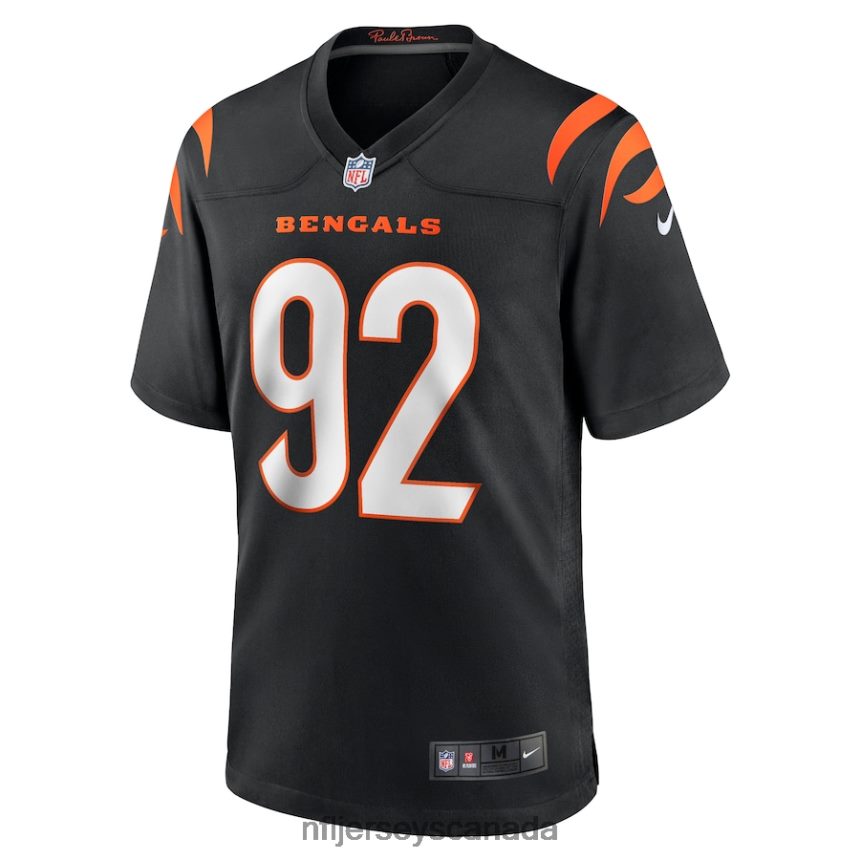 Men Cincinnati Bengals BJ Hill Nike Black Game Jersey Clothing NFL TBXFR62097