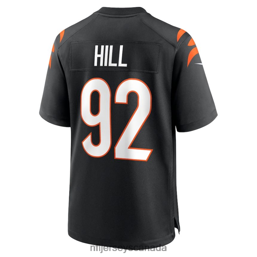 Men Cincinnati Bengals BJ Hill Nike Black Game Jersey Clothing NFL TBXFR62097