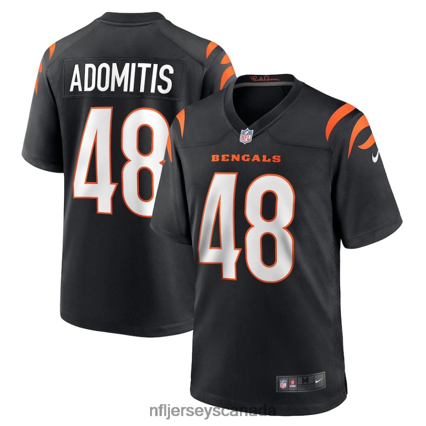 Men Cincinnati Bengals Cal Adomitis Nike Black Game Player Jersey Clothing NFL TBXFR63442
