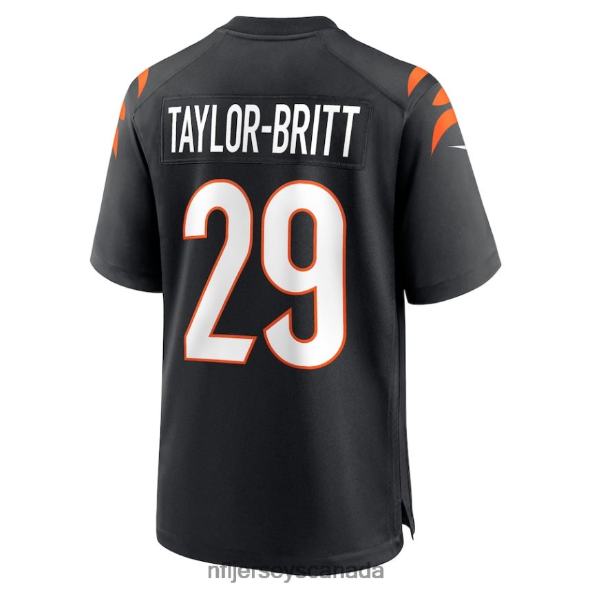 Men Cincinnati Bengals Cam Taylor-Britt Nike Black Game Player Jersey Clothing NFL TBXFR6691