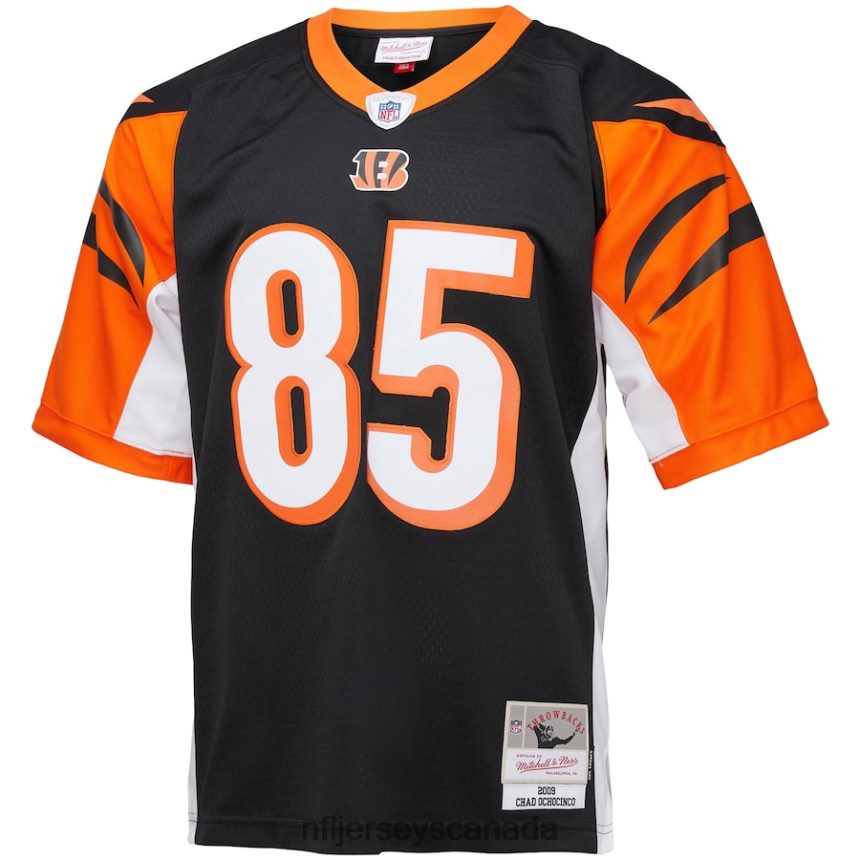 Men Cincinnati Bengals Chad Ochocinco Mitchell  Ness Black Big  Tall 2009 Retired Player Replica Jersey Clothing NFL TBXFR6660
