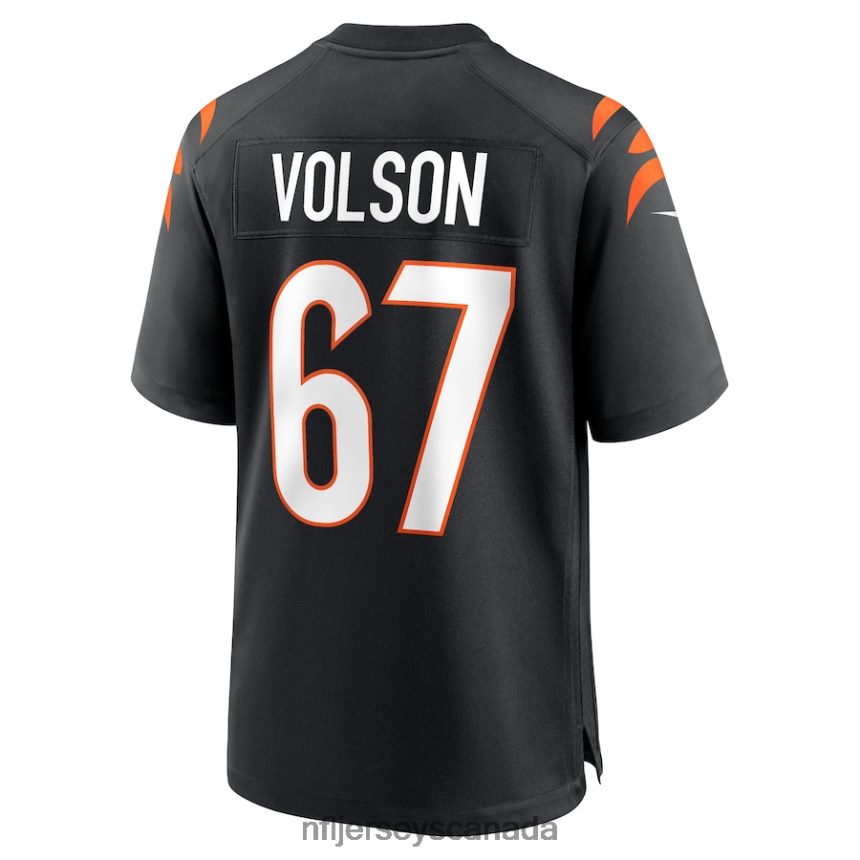 Men Cincinnati Bengals Cordell Volson Nike Black Game Player Jersey Clothing NFL TBXFR61987