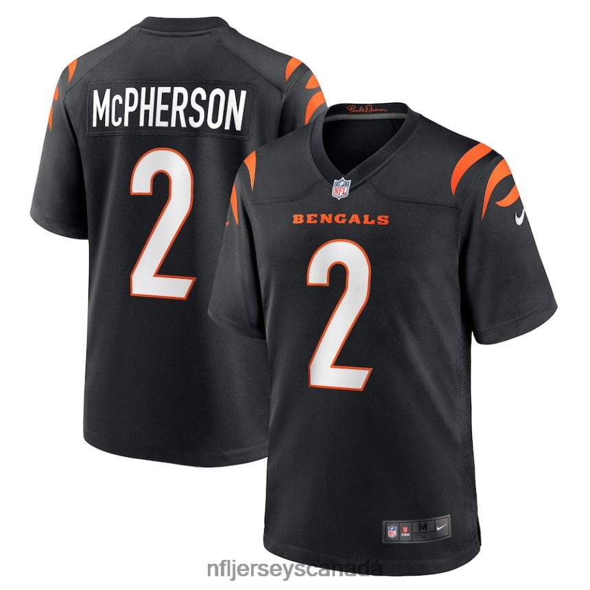 Men Cincinnati Bengals Evan McPherson Nike Black Game Jersey Clothing NFL TBXFR61068