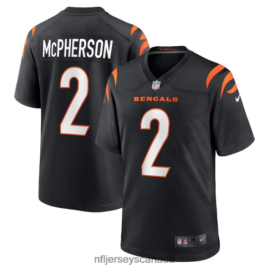 Men Cincinnati Bengals Evan McPherson Nike Black Team Game Jersey Clothing NFL TBXFR61038