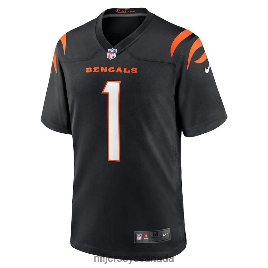 Men Cincinnati Bengals Ja\Marr Chase Nike Black 2021 Draft First Round Pick No 5 Game Jersey Clothing NFL TBXFR63063