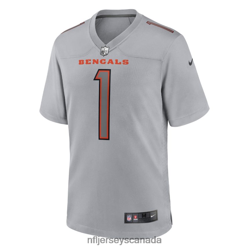 Men Cincinnati Bengals Ja\Marr Chase Nike Gray Atmosphere Fashion Game Jersey Clothing NFL TBXFR65460