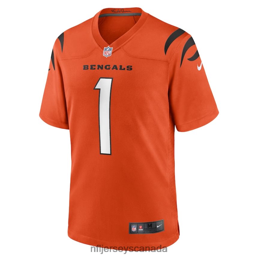 Men Cincinnati Bengals Ja\Marr Chase Nike Orange Alternate Game Jersey Clothing NFL TBXFR6452
