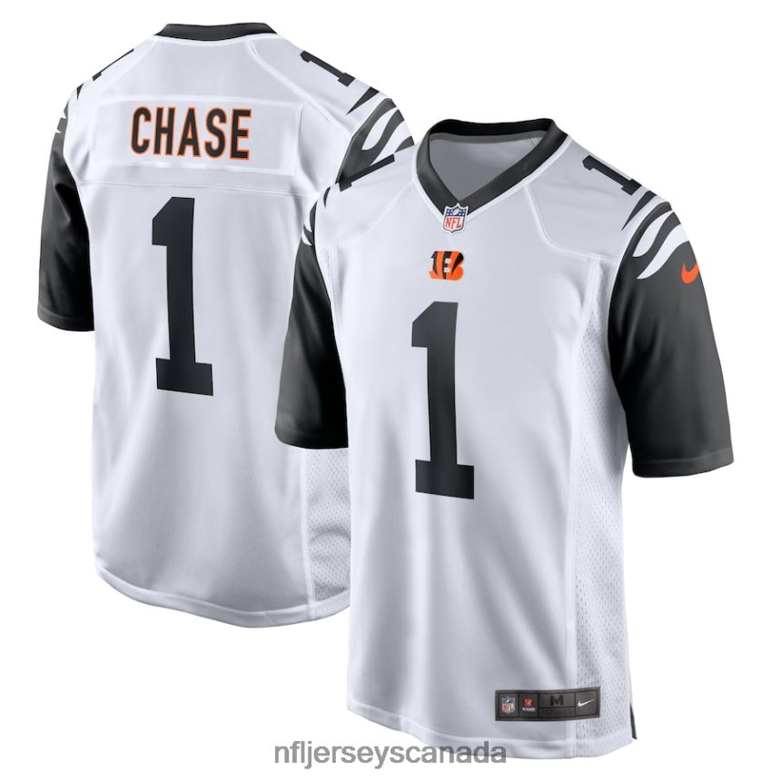 Men Cincinnati Bengals JaMarr Chase Nike White Alternate Game Player Jersey Clothing NFL TBXFR61167