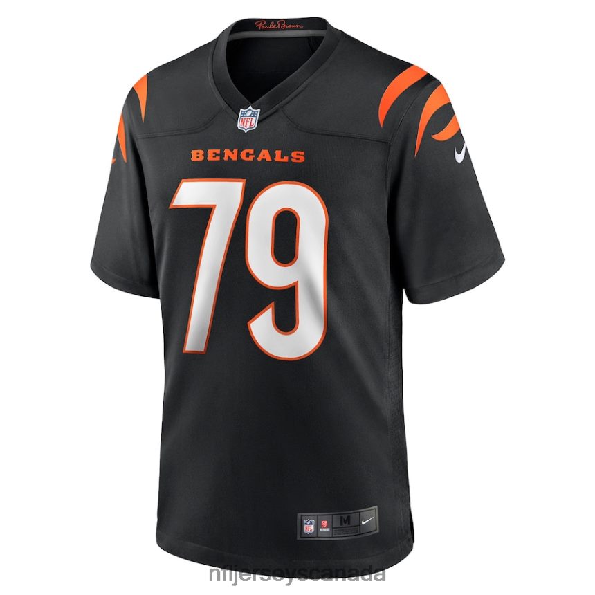 Men Cincinnati Bengals Jackson Carman Nike Black Game Jersey Clothing NFL TBXFR64167