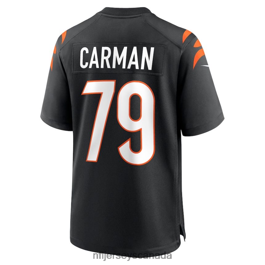 Men Cincinnati Bengals Jackson Carman Nike Black Game Jersey Clothing NFL TBXFR64167
