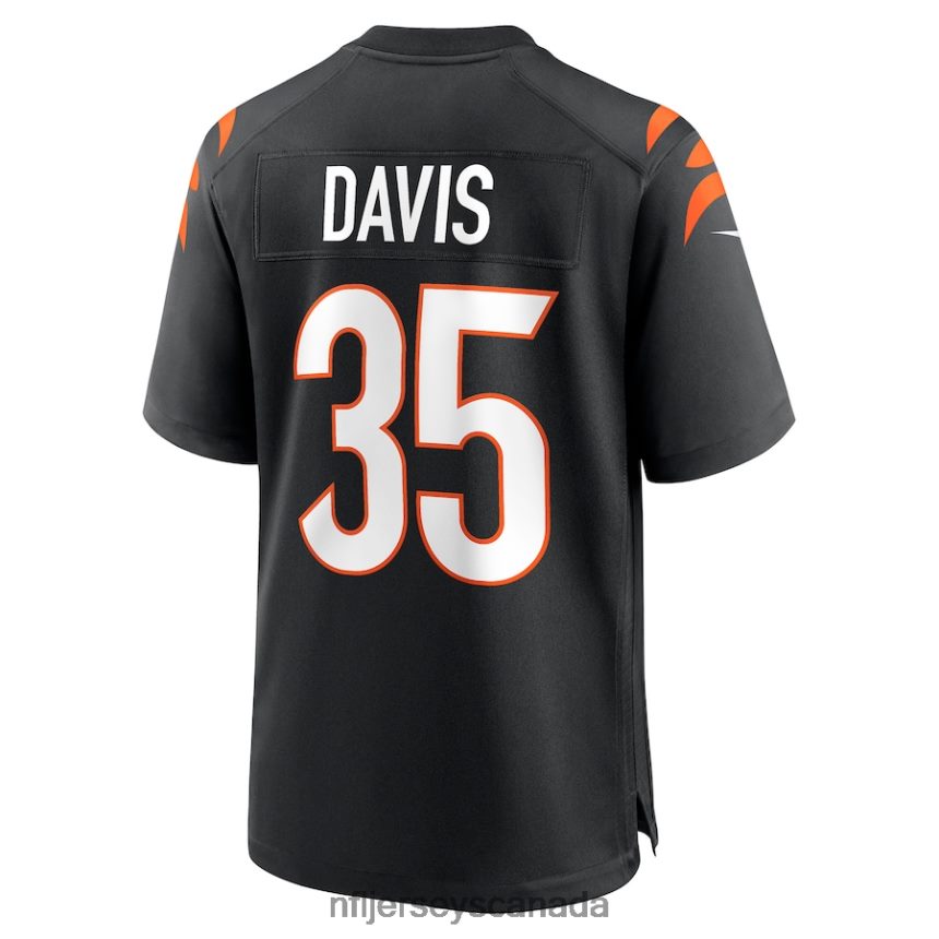 Men Cincinnati Bengals Jalen Davis Nike Black Game Player Jersey Clothing NFL TBXFR66739