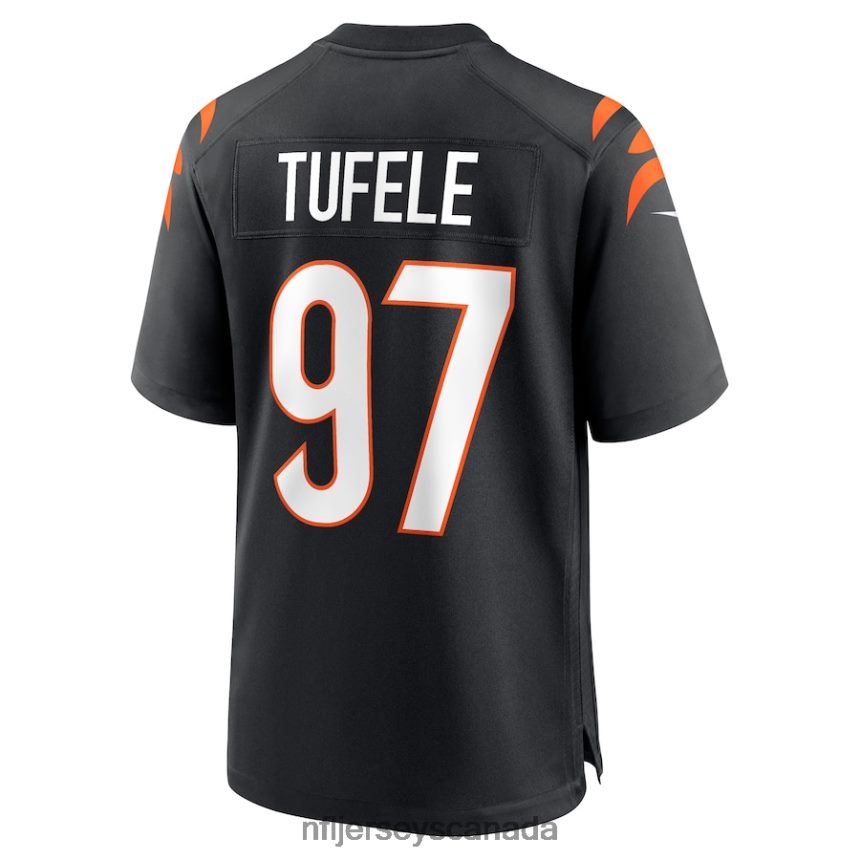 Men Cincinnati Bengals Jay Tufele Nike Black Game Player Jersey Clothing NFL TBXFR63370