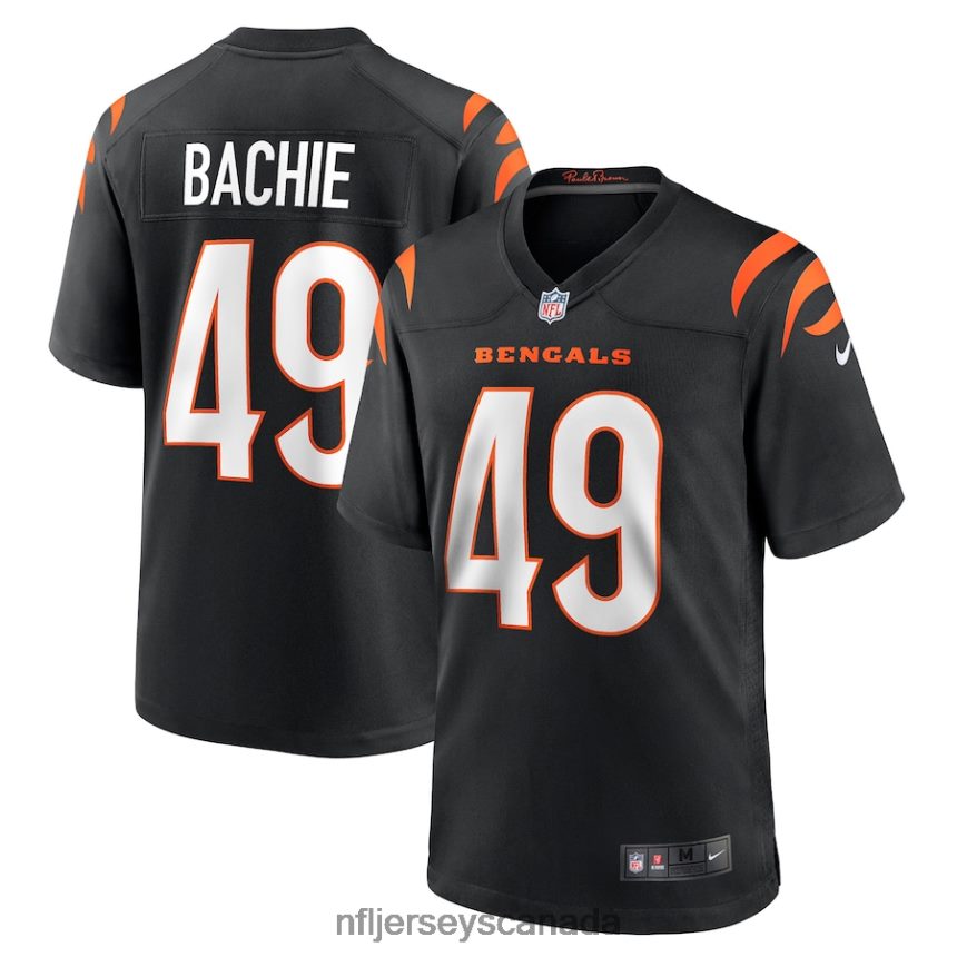 Men Cincinnati Bengals Joe Bachie Nike Black Game Jersey Clothing NFL TBXFR63569