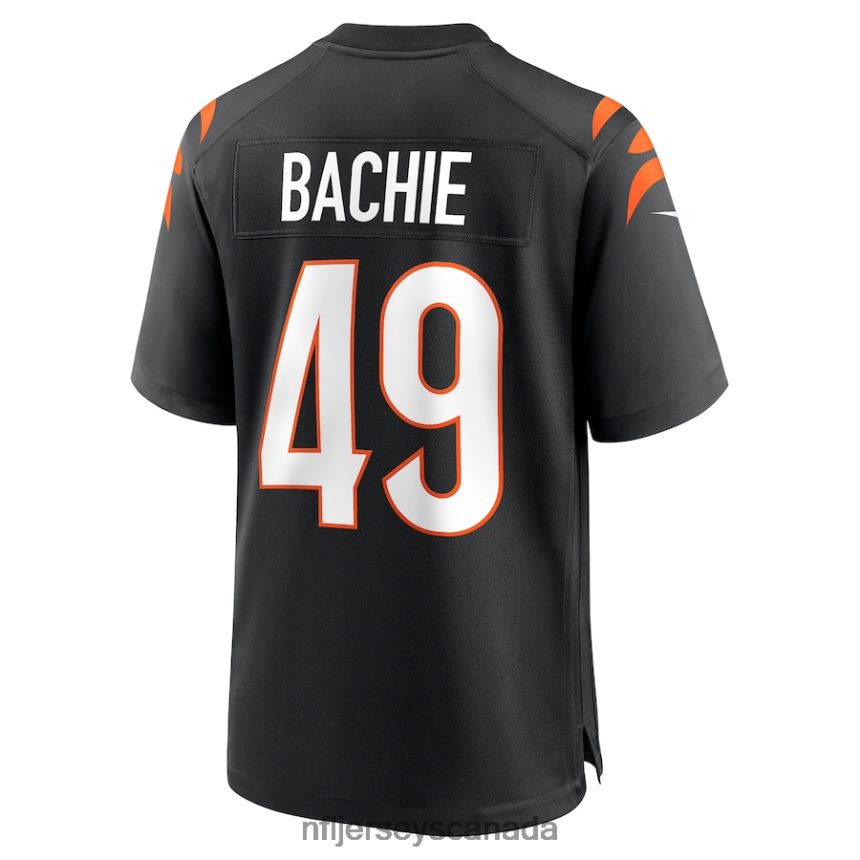 Men Cincinnati Bengals Joe Bachie Nike Black Game Jersey Clothing NFL TBXFR63569