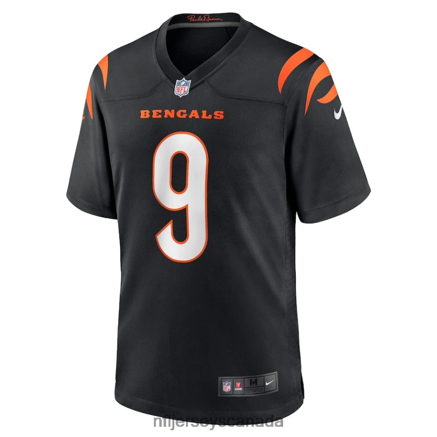 Men Cincinnati Bengals Joe Burrow Nike Black Game Jersey Clothing NFL TBXFR64