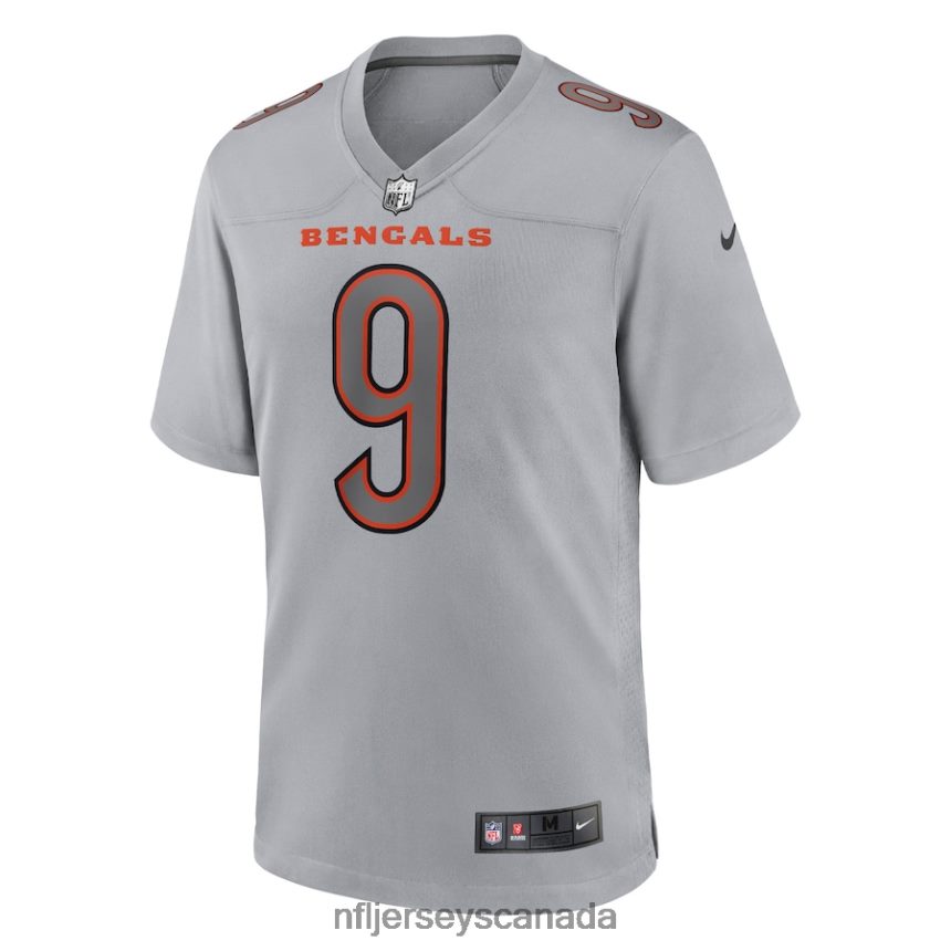 Men Cincinnati Bengals Joe Burrow Nike Gray Atmosphere Fashion Game Jersey Clothing NFL TBXFR62640