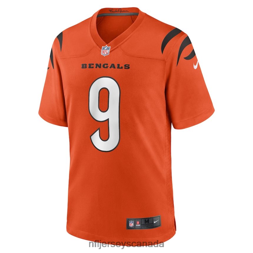 Men Cincinnati Bengals Joe Burrow Nike Orange Game Jersey Clothing NFL TBXFR6242