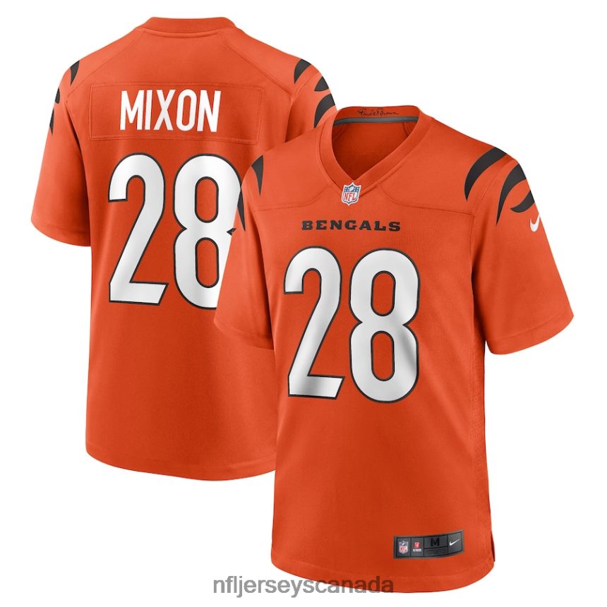Men Cincinnati Bengals Joe Mixon Nike Orange Game Jersey Clothing NFL TBXFR61652
