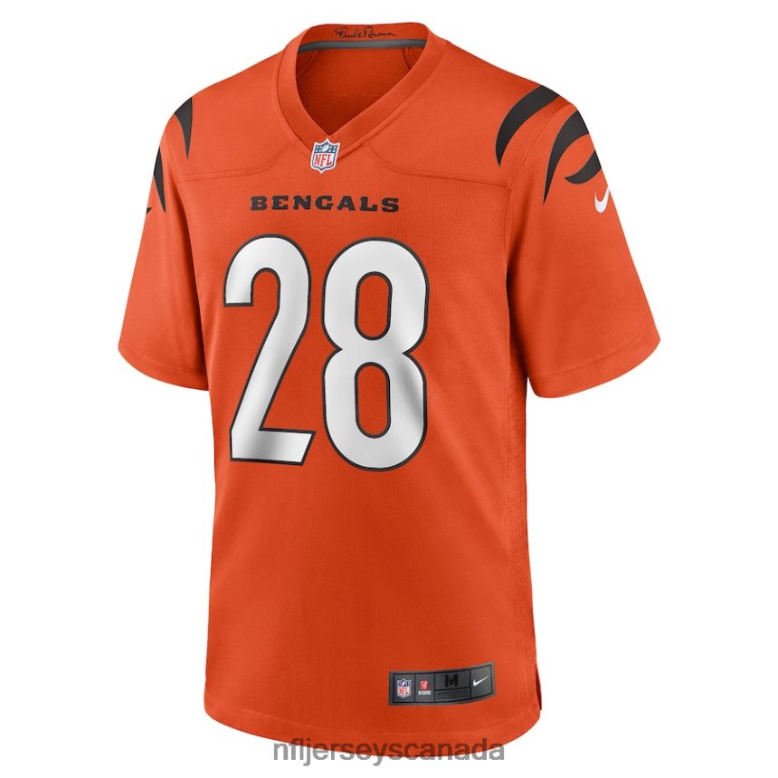 Men Cincinnati Bengals Joe Mixon Nike Orange Game Jersey Clothing NFL TBXFR61652
