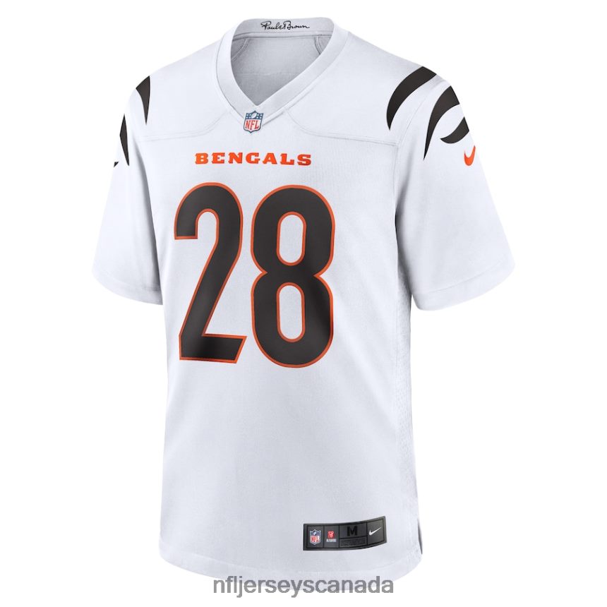 Men Cincinnati Bengals Joe Mixon Nike White Away Game Player Jersey Clothing NFL TBXFR61635